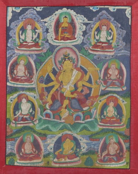 Arte Himalayana : Tangka in tessuto raffigurante al centro la Dea Vasudhara seduta su un loto contornata da varie divinit simboleggianti aspetti della prosperit e della fortuna. Tibet/Nepal, sec. XIX XX.  - Asta Asta 437 | ARTE ORIENTALE - ARTE ORIENTALE DA COLLEZIONI PRIVATE ITALIANE Online - Associazione Nazionale - Case d'Asta italiane