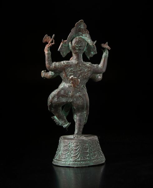 Arte Indiana : Statua in bronzo raffigurante Ganesha danzante. India del sud, XX sec.  - Asta Asta 437 | ARTE ORIENTALE - ARTE ORIENTALE DA COLLEZIONI PRIVATE ITALIANE Online - Associazione Nazionale - Case d'Asta italiane