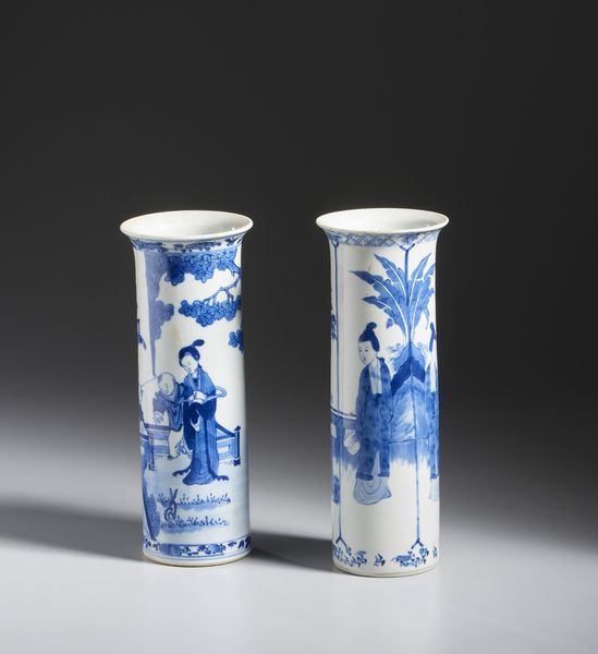 Arte Cinese : Coppia di vasi bianco blu. Cina, Dinastia Qing, XIX sec.  - Asta Asta 437 | ARTE ORIENTALE - ARTE ORIENTALE DA COLLEZIONI PRIVATE ITALIANE Online - Associazione Nazionale - Case d'Asta italiane