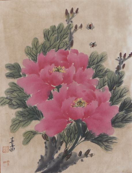 Arte Cinese : Dipinto su carta raffigurante due grandi peonie fiorite.Cina, sec. XX.  - Asta Asta 437 | ARTE ORIENTALE - ARTE ORIENTALE DA COLLEZIONI PRIVATE ITALIANE Online - Associazione Nazionale - Case d'Asta italiane