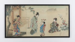 CHIKANOBU TOYOHARA (1838 - 1912) : Cinque stampe dalla serie customs and manners of women.  - Asta Asta 437 | ARTE ORIENTALE - ARTE ORIENTALE DA COLLEZIONI PRIVATE ITALIANE Online - Associazione Nazionale - Case d'Asta italiane