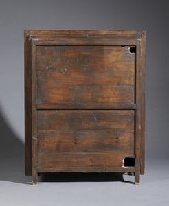 Arte Himalayana : Credenza tibetana in legno.Tibet, fine XIX secolo.  - Asta Asta 437 | ARTE ORIENTALE - ARTE ORIENTALE DA COLLEZIONI PRIVATE ITALIANE Online - Associazione Nazionale - Case d'Asta italiane