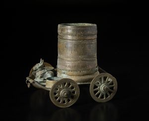 Arte Indiana - Carro in bronzoIndia, XIX sec.