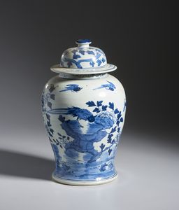 Arte Cinese : Potiche in porcellana bianco e blu.Cina, Dinastia Qing, XIX sec.  - Asta Asta 437 | ARTE ORIENTALE - ARTE ORIENTALE DA COLLEZIONI PRIVATE ITALIANE Online - Associazione Nazionale - Case d'Asta italiane