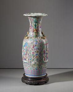 Arte Cinese : Grande vaso in porcellana Canton. Cina, Dinastia Qing, XIX sec.  - Asta Asta 437 | ARTE ORIENTALE - ARTE ORIENTALE DA COLLEZIONI PRIVATE ITALIANE Online - Associazione Nazionale - Case d'Asta italiane