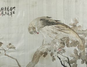 Arte Cinese : Quadro in seta ricamato. Cina - XIX - XX sec.  - Asta Asta 437 | ARTE ORIENTALE - ARTE ORIENTALE DA COLLEZIONI PRIVATE ITALIANE Online - Associazione Nazionale - Case d'Asta italiane