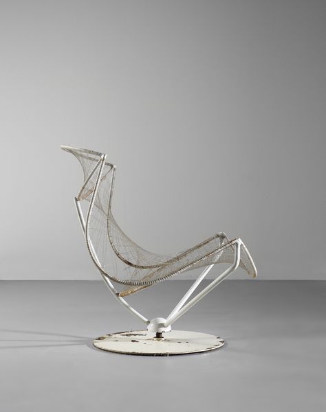 SERGIO CONTI, MARISA FORLANI & LUCIANO GRASSI : Poltrona scultura girevole String Chair-P8a per Emilio Paoli, Italia  - Asta Asta 438 | DESIGN E ARTI DECORATIVE DEL NOVECENTO Online - Associazione Nazionale - Case d'Asta italiane