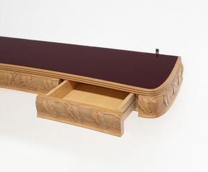 ATELIER BORSANI : attribuito. Consolle pensile con cassetti sottopiano, Varedo  - Asta Asta 438 | DESIGN E ARTI DECORATIVE DEL NOVECENTO Online - Associazione Nazionale - Case d'Asta italiane