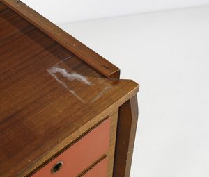 MANIFATTURA ITALIANA : Scrivania con cassetti sottopiano  - Asta Asta 438 | DESIGN E ARTI DECORATIVE DEL NOVECENTO Online - Associazione Nazionale - Case d'Asta italiane