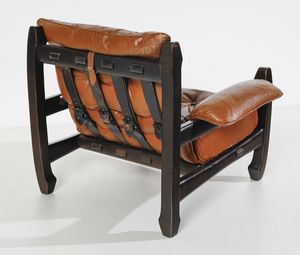 FRIGERIO DI DESIO : Poltrona e tavolino mod. Samurai, Desio  - Asta Asta 438 | DESIGN E ARTI DECORATIVE DEL NOVECENTO Online - Associazione Nazionale - Case d'Asta italiane