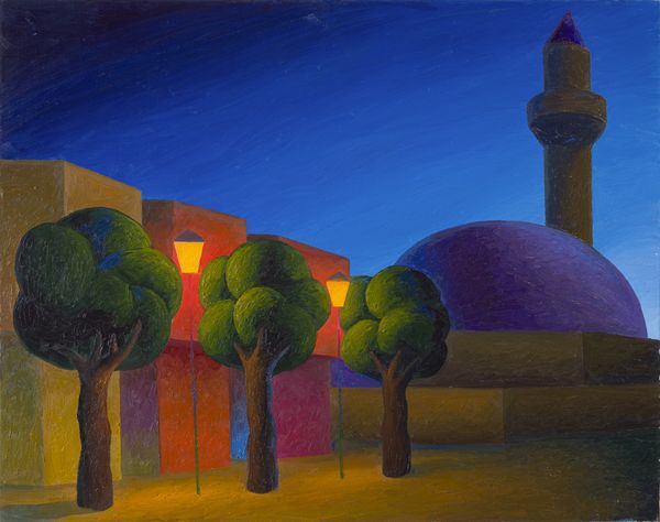 SALVO  (1947 - 2015) : MINARETO E DUE LAMPIONI, 1990  - Asta Asta 439 | ARTE MODERNA E CONTEMPORANEA Online - Associazione Nazionale - Case d'Asta italiane