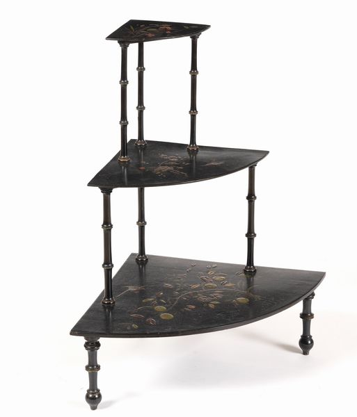 Etagere in legno laccato nero, Francia XIX secolo  - Asta Antiquariato - Associazione Nazionale - Case d'Asta italiane