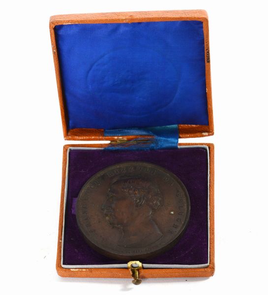 Medaglia commemorativa in bronzo. 1865  - Asta Antiquariato - Associazione Nazionale - Case d'Asta italiane