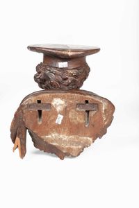 Scultura in rame, busto in legno e reliquiario in metallo  - Asta Antiquariato - Associazione Nazionale - Case d'Asta italiane