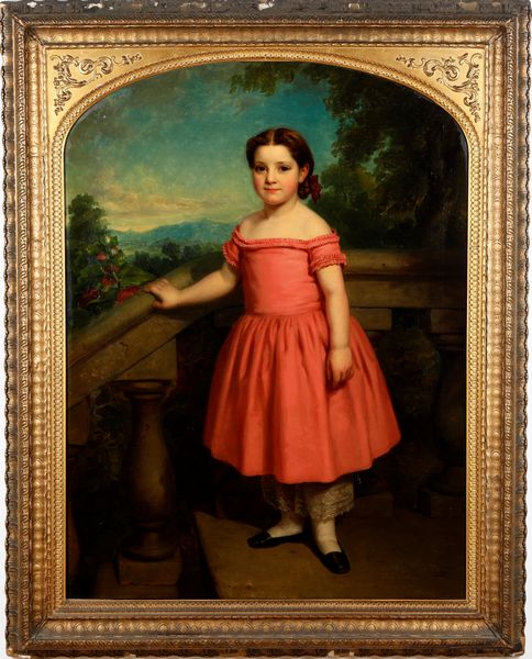 Anonimo del XIX secolo Bambina su scalinata  - Asta Pittura del XIX-XX secolo - Associazione Nazionale - Case d'Asta italiane