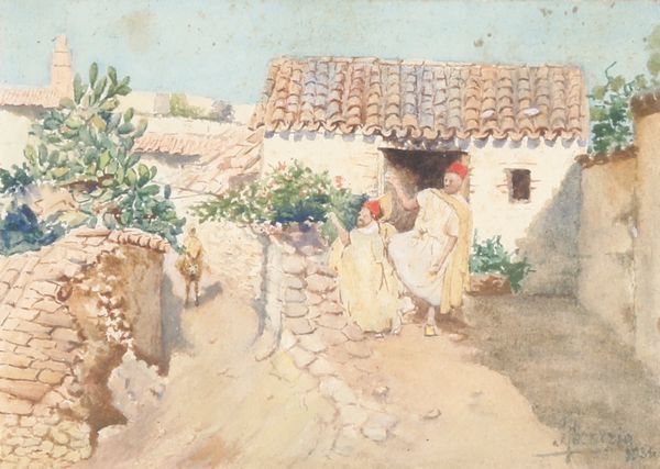 Ferrario? Paesaggio arabo  - Asta Pittura del XIX-XX secolo - Associazione Nazionale - Case d'Asta italiane