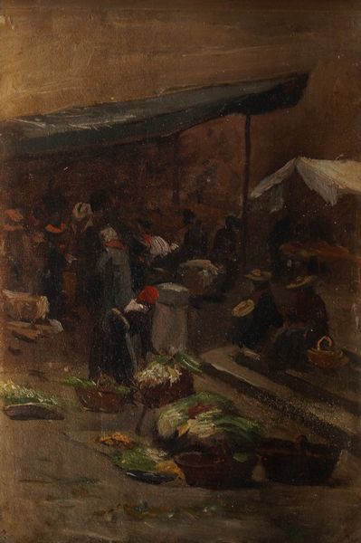 Alessandro Lupo, Attribuito a : Scena di mercato  - Asta Pittura del XIX-XX secolo - Associazione Nazionale - Case d'Asta italiane