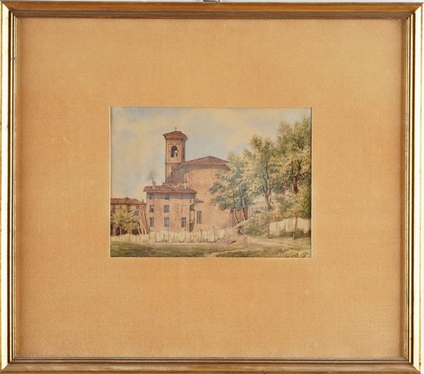 Scuola italiana, XIX secolo Veduta di abbazia  - Asta Pittura del XIX-XX secolo - Associazione Nazionale - Case d'Asta italiane