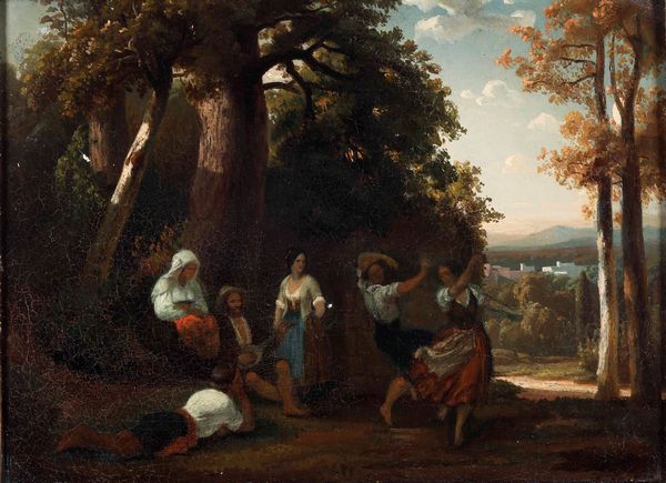 Pittore del XIX secolo Danza nella Campagna romana  - Asta Pittura del XIX-XX secolo - Associazione Nazionale - Case d'Asta italiane