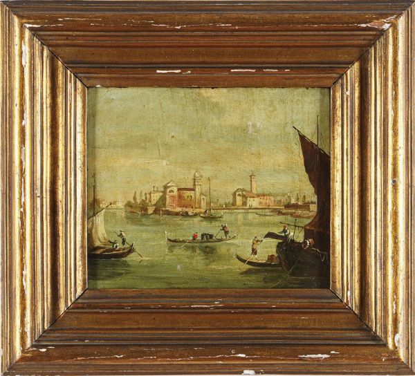 Nei modi di Marieschi Veduta di Venezia  - Asta Pittura del XIX-XX secolo - Associazione Nazionale - Case d'Asta italiane