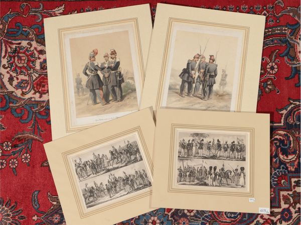 Militari in uniforme  - Asta Una collezione di stampe - parte I - Associazione Nazionale - Case d'Asta italiane