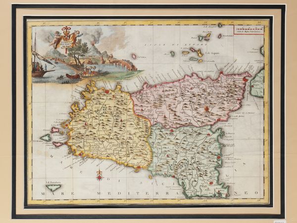 THOMAS SALMON : Carta geogragfica dell'isola di Sicilia 1762  - Asta Una collezione di stampe - parte I - Associazione Nazionale - Case d'Asta italiane