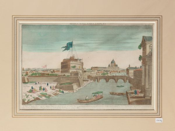 Vue de S.t Pierre  Rome - Le pont Saint Ange  Rome  - Asta Una collezione di stampe - parte I - Associazione Nazionale - Case d'Asta italiane