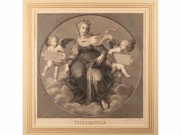 Raphael Morghen : Theologia - Philosophia  - Asta Una collezione di stampe - parte I - Associazione Nazionale - Case d'Asta italiane
