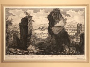 GIOVANNI BATTISTA PIRANESI - Veduta degli Avanzi sopra terra dell'antico Ustrino e delle Fabbriche pertinenti al medesimo