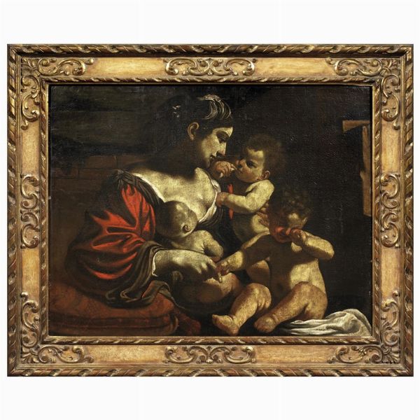 Seguace di Giovanni Francesco Barbieri detto il Guercino, sec. XVII  - Asta ARCADE I DIPINTI DAL SECOLO XV AL XVIII - Associazione Nazionale - Case d'Asta italiane