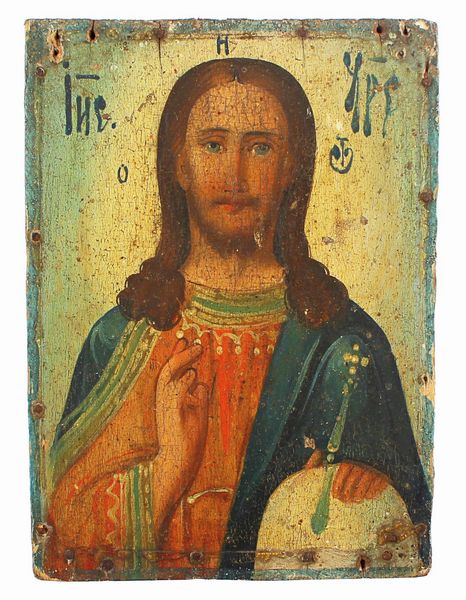 ICONA : raffigurante Cristo Pantocratore  - Asta Arte Moderna, Contemporanea e Dipinti del XIX Secolo - Associazione Nazionale - Case d'Asta italiane