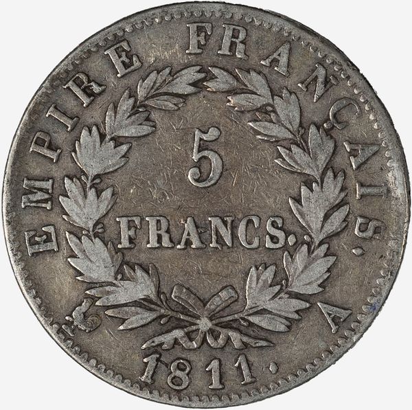 Francia, NAPOLEONE I IMPERATORE, 1804-1815 : 5 Franchi  - Asta Numismatica - Associazione Nazionale - Case d'Asta italiane