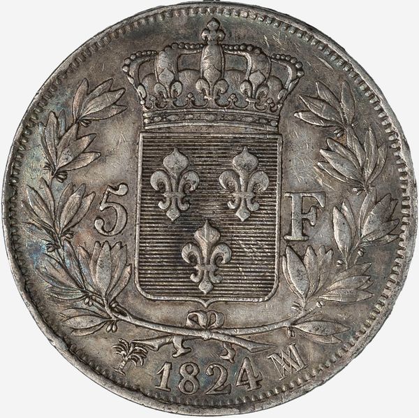 Francia, LUIGI XVIII, 1815-1824 : 5 Franchi  - Asta Numismatica - Associazione Nazionale - Case d'Asta italiane