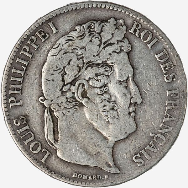 Francia, LUIGI FILIPPO I, 1830-1848 : 5 Franchi  - Asta Numismatica - Associazione Nazionale - Case d'Asta italiane