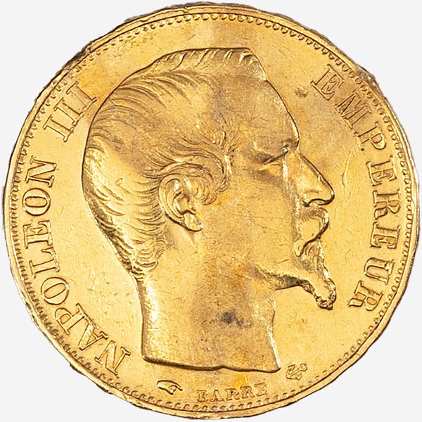 Francia, NAPOLEONE III, 1852-1870 : 20 Franchi  - Asta Numismatica - Associazione Nazionale - Case d'Asta italiane