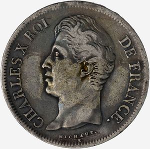 Francia, CARLO X, 1824-1830 : 5 Franchi  - Asta Numismatica - Associazione Nazionale - Case d'Asta italiane