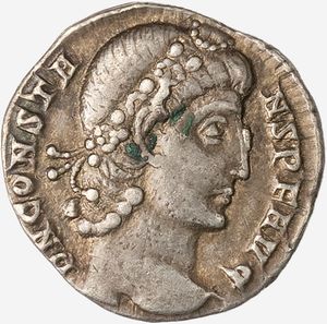 Impero Romano, COSTANZO II, 337-361 : Siliqua databile al 340-351 d.C.  - Asta Numismatica - Associazione Nazionale - Case d'Asta italiane