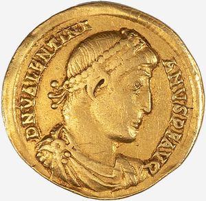 Impero Romano, VALENTINIANO I, 364-375 d.C. : Solido databile al 364-367 d.C.  - Asta Numismatica - Associazione Nazionale - Case d'Asta italiane