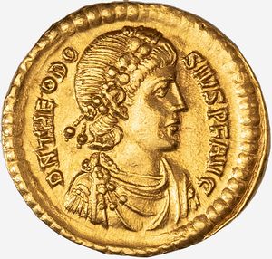 Impero Romano, TEODOSIO I, 379-395 d.C. - SOLIDO databile al 378-383 d.C.