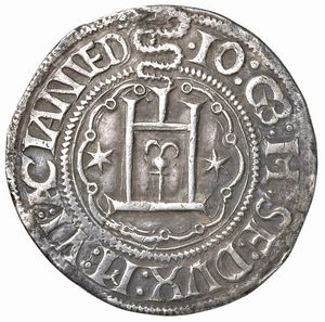 Genova, GIAN GALEAZZO MARIA SFORZA, 1488-1494 - TESTONE DA 20 SOLDI
