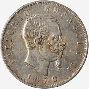 Regno d'Italia, VITTORIO EMANUELE II, 1861-1878 - 5 Lire