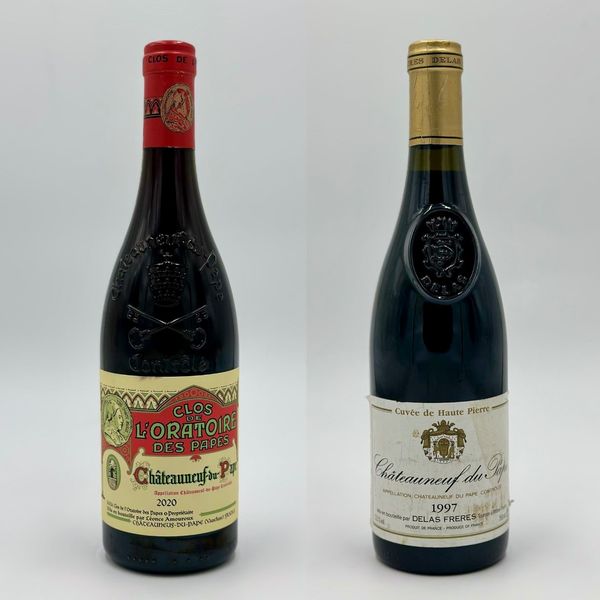 Delas Freres Chteuneuf du Pape Haute Pierre - Ogier Clos de l'Oratoire des Papes, Chteuneuf-du-Pape  - Asta Vini e Spumanti: grand cru d'Italia e di Franci - Associazione Nazionale - Case d'Asta italiane