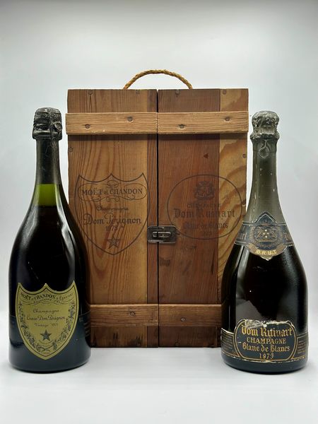 Mot & Chandon, Dom Prignon Brut Vintage 1973 - Dom Ruinart Blanc de Blancs Brut 1973  - Asta Vini e Spumanti: grand cru d'Italia e di Franci - Associazione Nazionale - Case d'Asta italiane