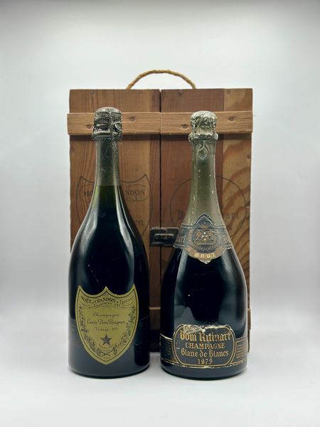 Mot & Chandon, Dom Prignon Brut Vintage 1973 - Dom Ruinart Blanc de Blancs Brut 1973  - Asta Vini e Spumanti: grand cru d'Italia e di Franci - Associazione Nazionale - Case d'Asta italiane