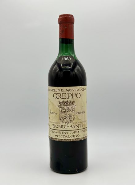 Biondi Santi Tenuta Il Greppo, Brunello di Montalcino etichetta bianca  - Asta Vini e Spumanti: grand cru d'Italia e di Franci - Associazione Nazionale - Case d'Asta italiane