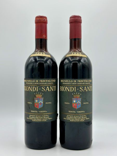 Biondi Santi, Brunello di Montalcino  - Asta Vini e Spumanti: grand cru d'Italia e di Franci - Associazione Nazionale - Case d'Asta italiane