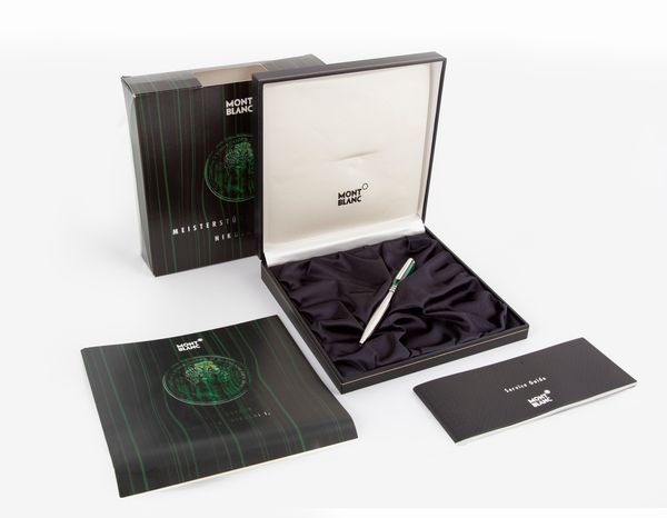 Montblanc Meisterstuck Solitaire Malachite Nikolai I - Penna a sfera placcata in platino e rivestita in malachite  - Asta Penne e Accessori da Scrivania - Associazione Nazionale - Case d'Asta italiane