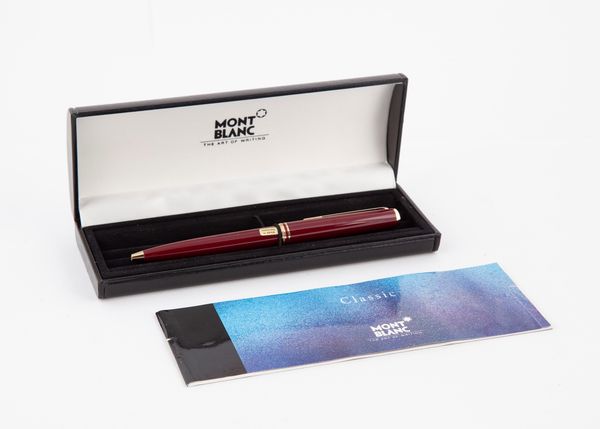 Montblanc Classic - Penna a sfera in resina bordeaux  - Asta Penne e Accessori da Scrivania - Associazione Nazionale - Case d'Asta italiane