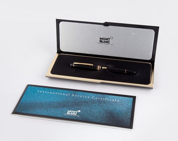 Montblanc Meisterstuck - penna a sfera in vernice nera  - Asta Penne e Accessori da Scrivania - Associazione Nazionale - Case d'Asta italiane