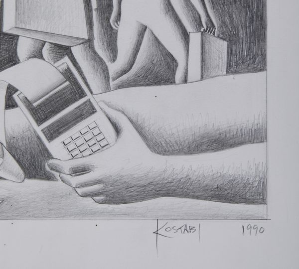 KOSTABI MARK (n. 1960) : STUDY FOR MISCALCULATION, 1990  - Asta Asta 442 | ARTE MODERNA E CONTEMPORANEA Virtuale - Associazione Nazionale - Case d'Asta italiane